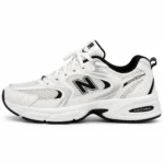 New balance mirror Original ابيض اسود رجالى بخلفية بيضاء — من الجانب باتجاه اليسار